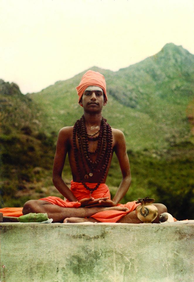 THE SPH as a young yogi in tapas at Arunachala